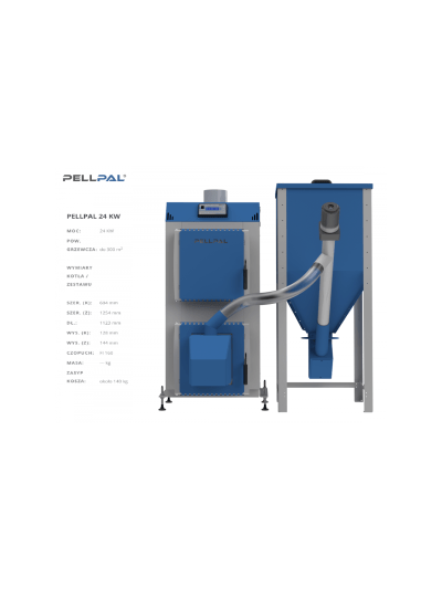 Kocioł na pelet PELLPAL z podajnikiem
